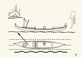 Чертежи венецианская гондола